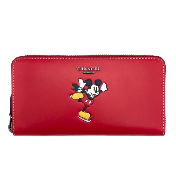 コーチ 長財布 ★COACH★ アコーディオン アイススケート ミッキーマウス DISNEY X C...