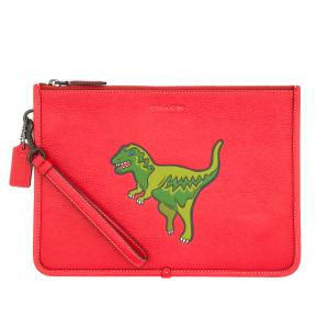 COACH レッド恐竜刺繍ポーチ COACH（コーチ） ☆COACH☆ エッセンシャル ポーチ 28 レキシー