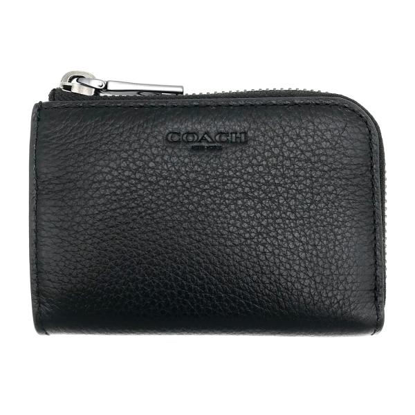 コーチ ★COACH★ ジップ キーケース シグネチャーキャンバス ブラック キーリング CW358...