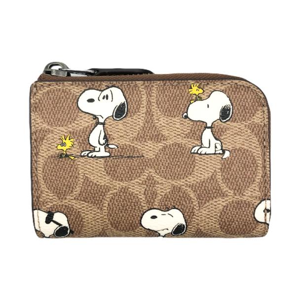 コーチ ★COACH★ ジップキーケース シグネチャーキャンバス スヌーピープリント COACH X...