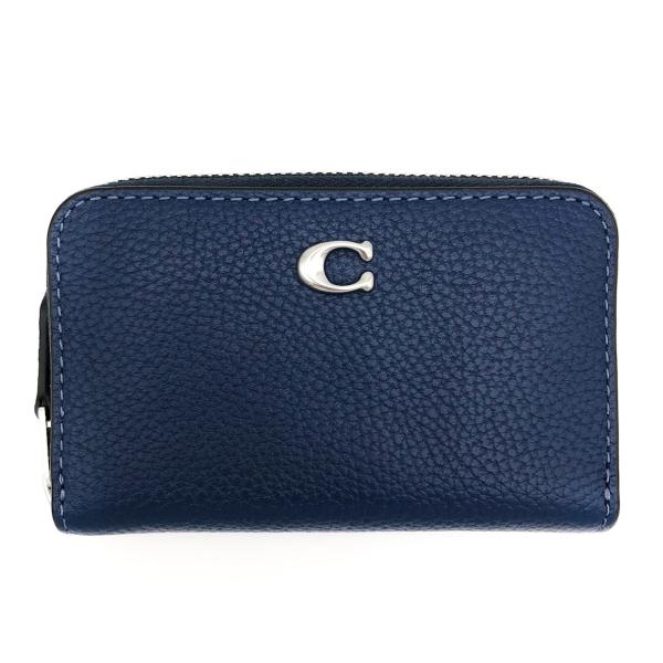 コーチ ★COACH★ エッセンシャル スモールジップ アラウンド カードケース ディープブルー フ...