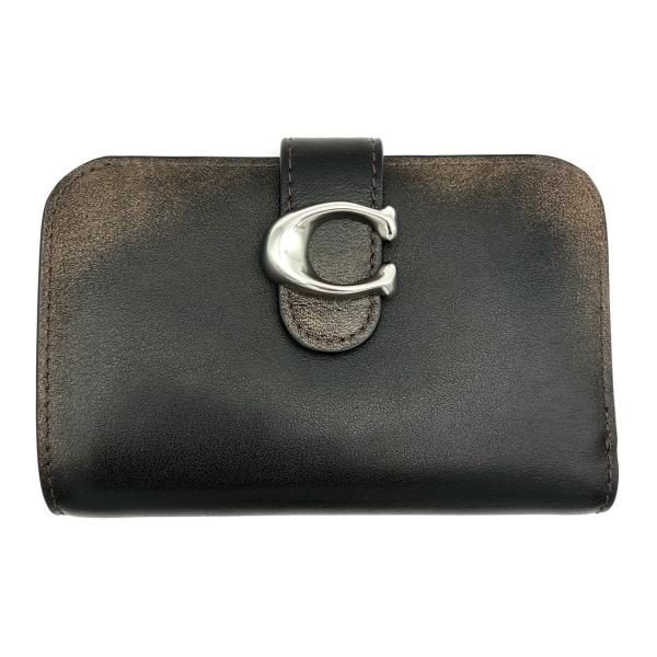 コーチ 財布 ★COACH★ タビー ウォレット ラブドレザー ブラックブラウン CBF57 LHP...