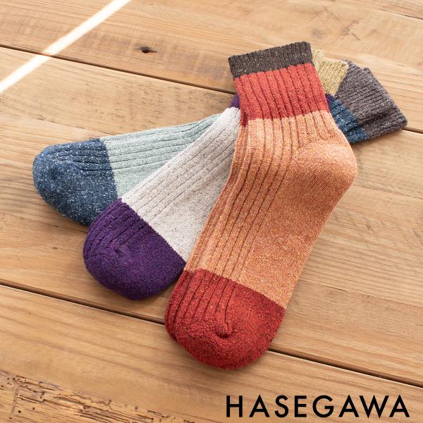シルク メンズ ソックス 日本製 TWEEDY SILK SOCKS 長谷川商店 レッド ブルー パ...
