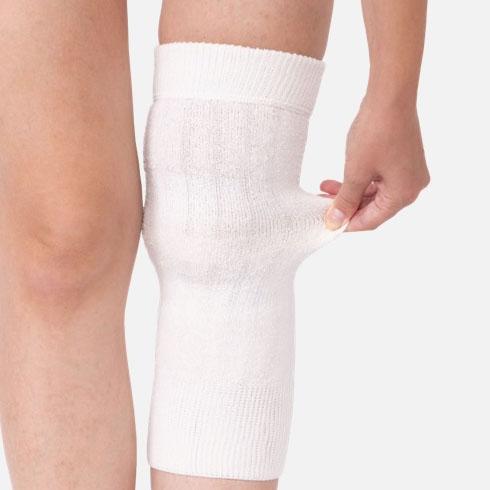 シルク 膝サポーター 片足用 日本製