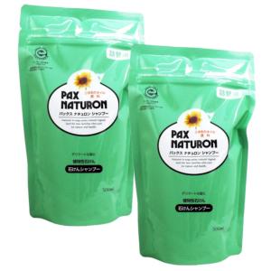 2個セット 太陽油脂 パックスナチュロン シャンプー 詰替用 500ml 植物性 石けんシャンプー 無添加 ノンシリコン 敏感肌 頭皮ケア 詰め替え用 自然派 ヘアケア