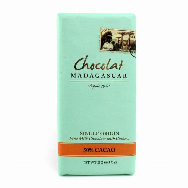 3個セット ショコラ マダガスカル ミルク チョコレート 50% カシューナッツ 85G カカオ50...
