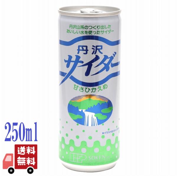 15本セット 創健社 丹沢 サイダー 250ml ソーダ 炭酸飲料 缶 甘さひかえめ