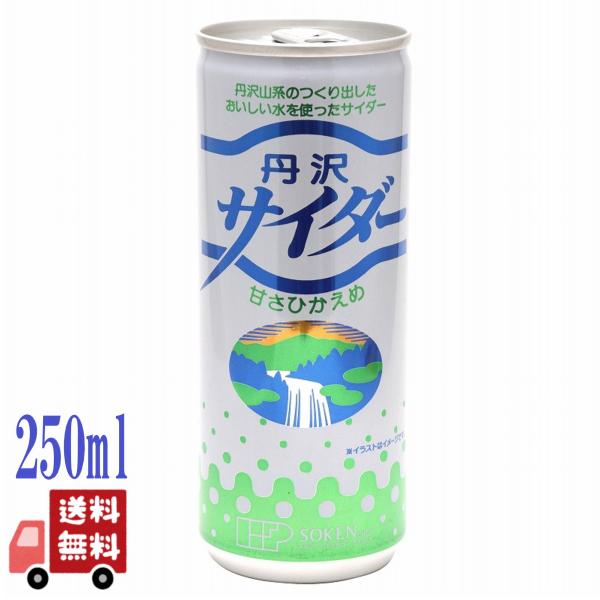 20本セット 創健社 丹沢 サイダー 250ml ソーダ 炭酸飲料 缶 甘さひかえめ