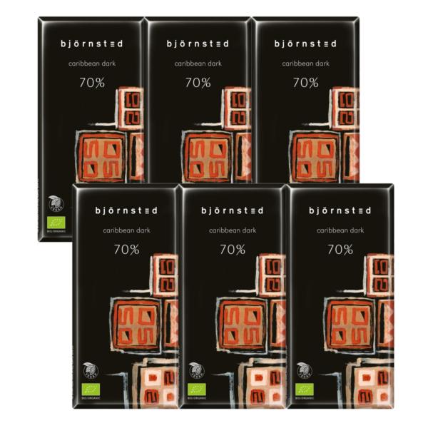 6枚セット ムソー bjornsted オーガニック チョコレート ダーク 70％ 100g 有機J...