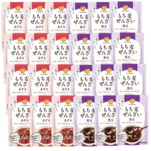 24個セット だいずデイズ もち麦ぜんざい 140g 2種 ( もち麦ぜんざいあずき・もち麦ぜんざい黒豆 ) 黒豆北海道産 あずき しるこ 和菓子 スイーツ もち麦