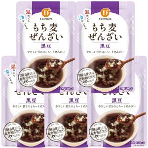 5個セット だいずデイズ もち麦ぜんざい 黒豆 140g 国産 有機 黒豆 もち麦 ぜんざい レトルト おしるこ 小豆 無添加 スイーツ 和菓子 健康 ヘルシー ギフト