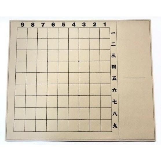 フェルト製数字入り 駒台一体型将棋盤(ベージュ色)