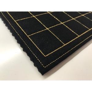フェルト製 駒台一体型将棋盤 (黒色) 升目は...の詳細画像2