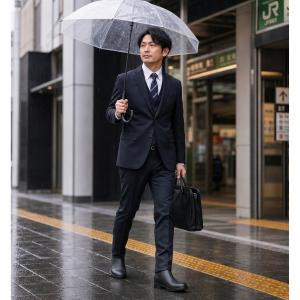 メンズ サイドゴア レインブーツ レインシュー...の詳細画像2