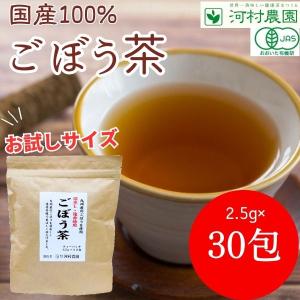 ごぼう茶 国産 水出し ゴボウ茶 河村農園 健康茶 2.5g×30包 75g お試し