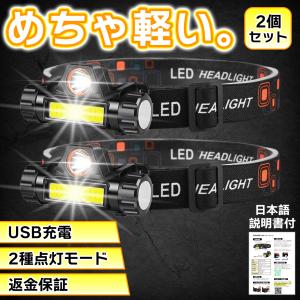 ヘッドライト 充電式 led ledヘッドライト...の商品画像