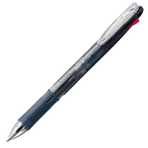 ゼブラ ZEBRA 多色ボールペン クリップオンスリム 0.7mm 4色 B4A5-BK 黒軸 油性