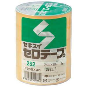 セキスイ セキスイセロテープ C252X45  24mm×50m 5巻｜eshop-yoshidaya