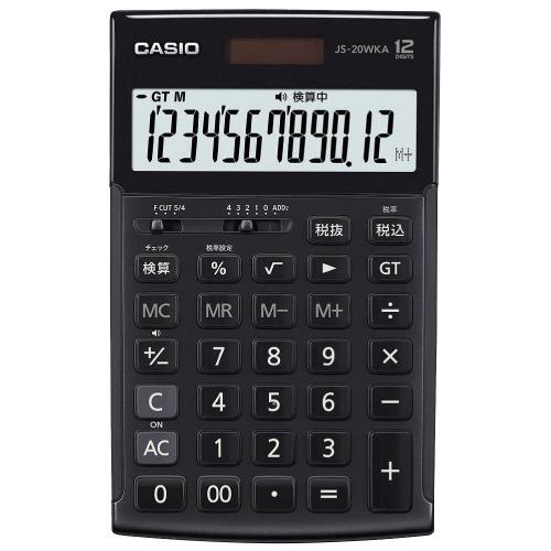 カシオ計算 本格実務電卓 JS-20WKA-BK-N 12桁 1台