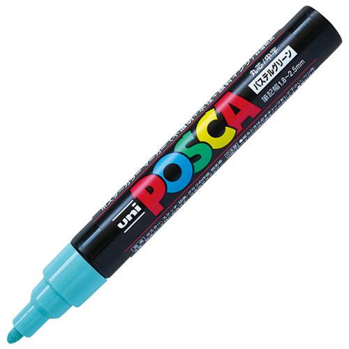 三菱鉛筆 ポスカ POSCA 中字・丸芯 PC5M.P.6 パステルグリーン 1本