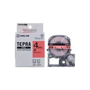 【純正】テプラPROテープ  SC4R 赤に黒文字 4mm