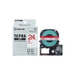【純正】テプラPROテープ  SS24R 白に赤文字 24mm
