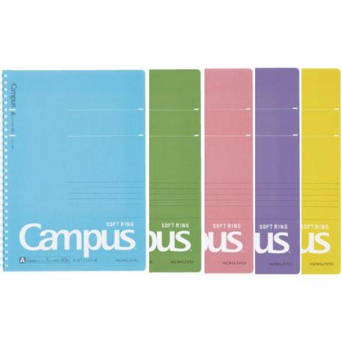 コクヨ キャンパス ソフトリングノート 普通横罫(ドット入り)・カットオフ ス-S111AT 6号 ...