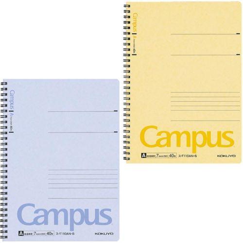 コクヨ キャンパス ツインリングノート 普通横罫 ス-T110AN 6号 表紙色全2色 1冊