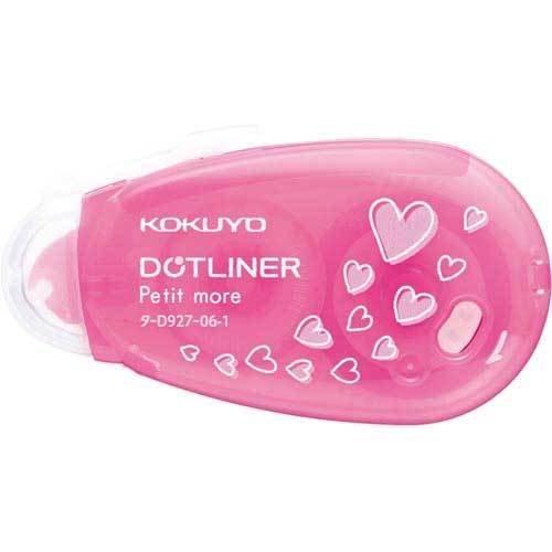 コクヨ テープのり ドットライナープチモア タ-D927-06-1 ハート柄 強粘着 1個