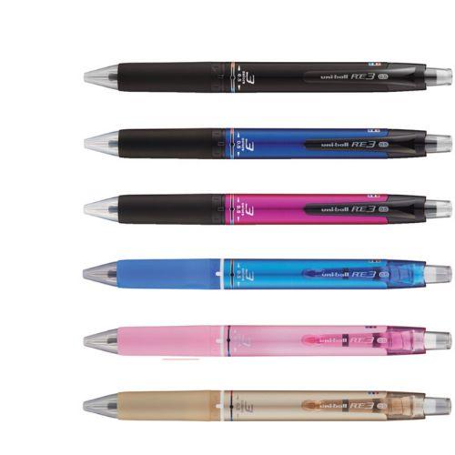 三菱鉛筆 ユニボール アールイー3 0.5mm URE3-500-05 3色ボールペン 軸色6色 1...