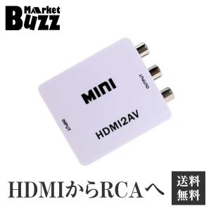 HDMI to AV (RCA) コンバーター RCA変換アダプタ 1080P対応 PAL/NTSC切り替え 電源不要 HDMI入力をコンポジットAV出力へ変換 HDMI→RCA｜eshop7clock