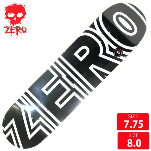 ZERO ゼロ デッキ BOLD CLASSIC BLACK  DECK 7.75 8.0 スケボー...