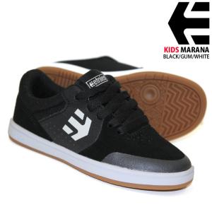 ETNIES エトニーズ キッズ マラナ KIDS MARANA BLACK/GUM/WHITE ジュニア キッズ スケボー スニーカー 24SM｜QUESTONS