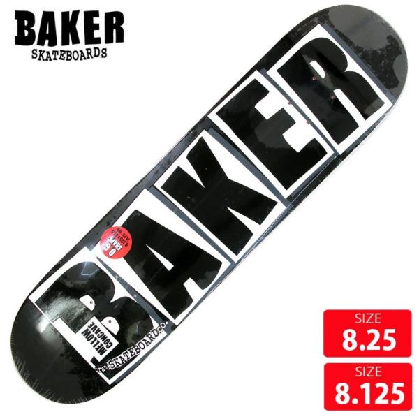 スケボー デッキ ベイカー BAKER BRAND LOGO BLACK WHITE DECK 8....