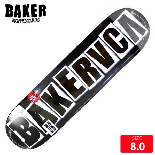スケボー デッキ ベイカー ルカコラボ BAKER RVCA BLACK DECK 8.0 スケート...