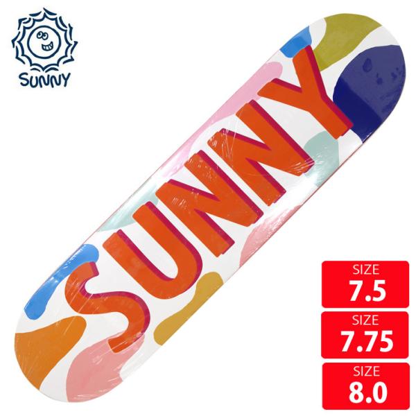 スケボー デッキ サニー SUNNY UNE UNE LOGO DECK 7.5 7.75 8.0 ...