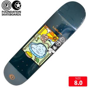 スケボーデッキ ファンデーション FOUNDATION FS LINDLOFF TURTLE PIL DECK SIZE 8.0 スケートボード skateboard 23SM