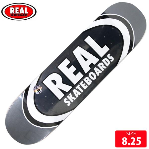 スケボー デッキ リアル REAL TEAM CLASSIC OVAL DECK SIZE 8.25...