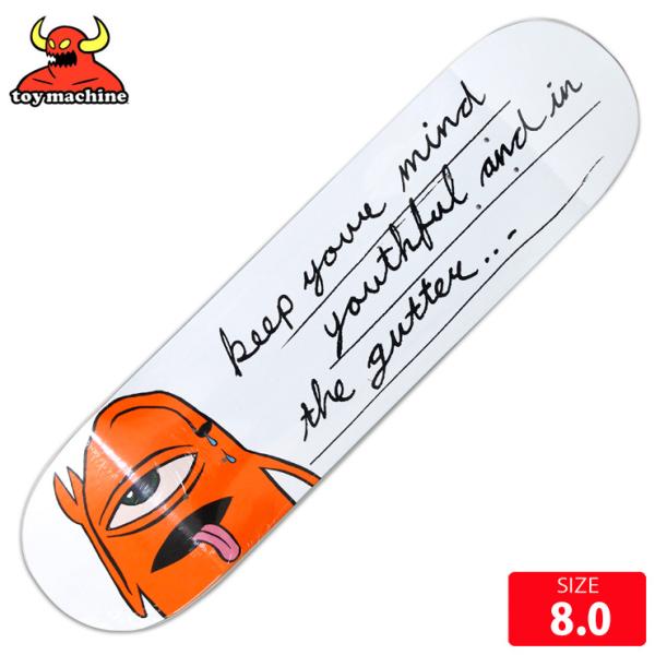 スケボーデッキ トイマシーン TOYMACHINE IN THE GUTTER DECK SIZE ...
