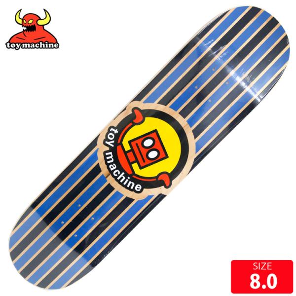 スケボーデッキ トイマシーン TOYMACHINE ROBOT STRIPES BLUE DECK ...