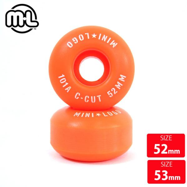 ミニロゴ ウィール WHEEL MINILOGO C-CUT ORANGE 52mm 53mm スケ...