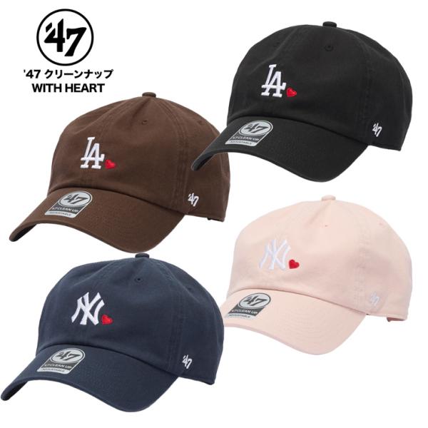 47 フォーティセブン キャップ 帽子 MLB クリーンナップ WITH HEART ハートマーク ...