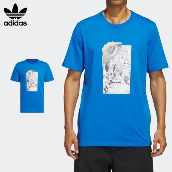 ADIDAS Tシャツ 半袖Tシャツ ディル コラージュ半袖 スケードボーディング ロゴ アディダス...