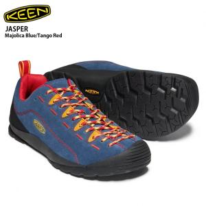 【ポイント10倍中】KEEN キーン ジャスパー Jasper Majolica Blue/Tango Red メンズ スニーカー 靴 登山 ハイキング キャンプ アウトドア 男性用