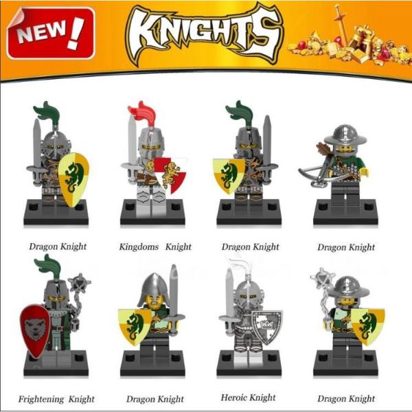 ブロック互換 レゴ 互換品 レゴミニフィグ ヨーロッパナイト 騎士8体セット レゴブロック 子供プレ...