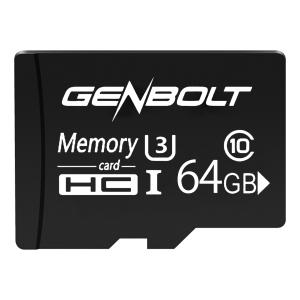 GENBOLT TFカード 防犯カメラ専用メモリーカード 64GB Class10 フルHD  動画撮影 動作確認済 フォーマット済