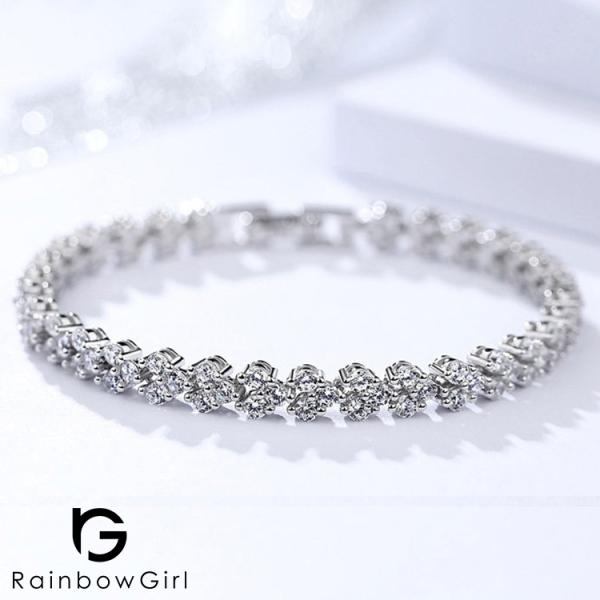 ブレスレット レディース 40代50代 テニス 計5.0カラット 超豪華/30代 人気 彼女 嫁 母...