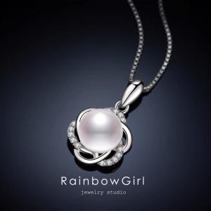 ネックレス レディース 真珠 一粒 天然淡水パール お花 フラワー 女性 人気 彼女 ホワイトデーお返し 人気 お祝い ギフト