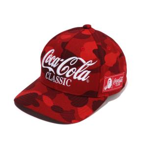 新品 【 BAPE X Coca-Cola 】COLOR CAMO SNAP RED CAP/エイプ コーラ 帽子 キャップ
