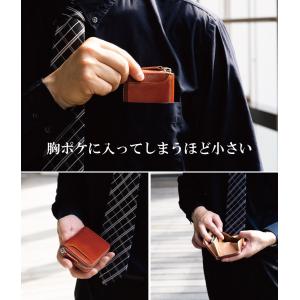 ミニ財布 メンズ 本革 イタリアンレザー 革 ...の詳細画像2